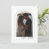 写真クラシックとQRコードで日付を保存 招待状 (スタンド正面)