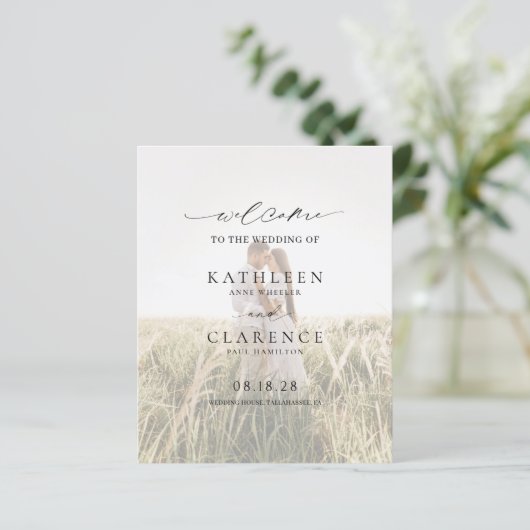 写真クラシックエレガントな結婚式プログラム (スタンド正面)