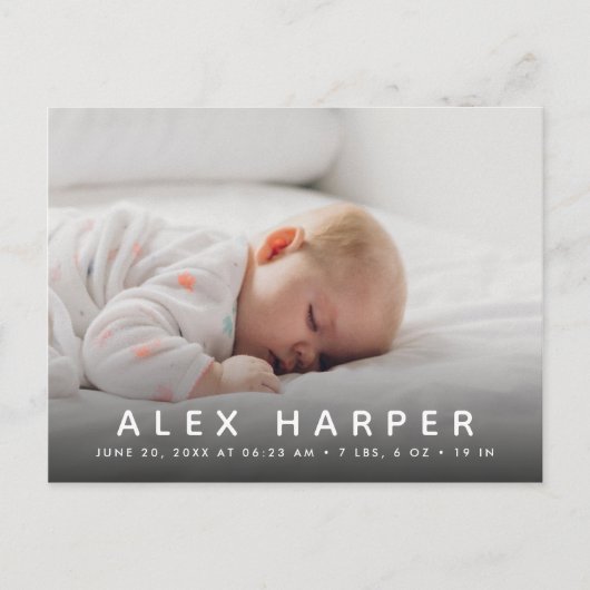 写真クラシックコラージュ誕生 案内ポストカード (正面)