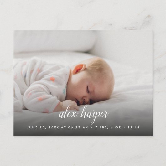 写真クラシックコラージュ誕生 案内ポストカード (正面)