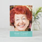 写真クラシックターコイズお祝いライフ 招待状 (スタンド正面)