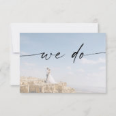 写真クラシック付きエレガンスウェディングRSVPカード 出欠カード (裏面)