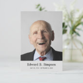 写真クラシック付きグレー葬儀祈りの言葉カード エンクロージャーカード (スタンド正面)