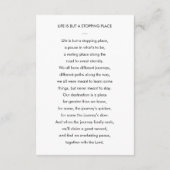 写真クラシック付きグレー葬儀祈りの言葉カード エンクロージャーカード (裏面)