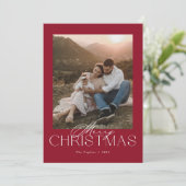 写真クラシック付きモダンクリスマスカード シーズンカード (スタンド正面)