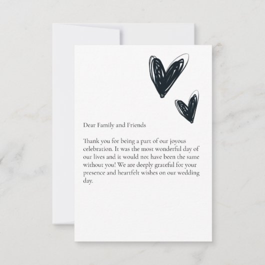 写真クラシック付き結婚のScriptのサンキューカード 出欠カード (裏面)