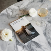 写真クラシック付き結婚のScriptのサンキューカード 出欠カード