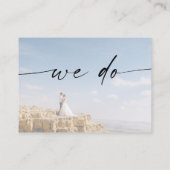 写真クラシック付き結婚詳細カード エンクロージャーカード (裏面)