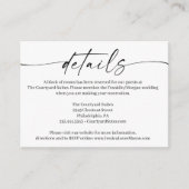 写真クラシック付き結婚詳細カード エンクロージャーカード (正面)