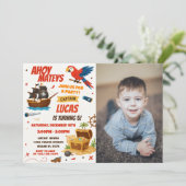 写真クラシック付き誕生日招待状 招待状 (スタンド正面)