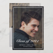 写真クラシック大学の卒業発表 招待状 (正面/裏面)