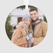 写真クラシック氏モダンの初めてのクリスマス オーナメント (裏面)