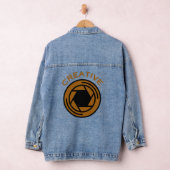 写真クリエイティブクール撮影デザイン デニムジャケット (ハンガー)