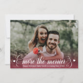 写真クリスマスの妊娠告知カード 招待状 (正面)