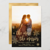 写真クリスマスの妊娠告知カード 招待状 (正面/裏面)