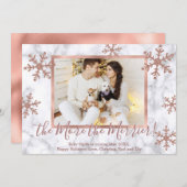 写真クリスマスの妊娠告知カード 招待状 (正面/裏面)
