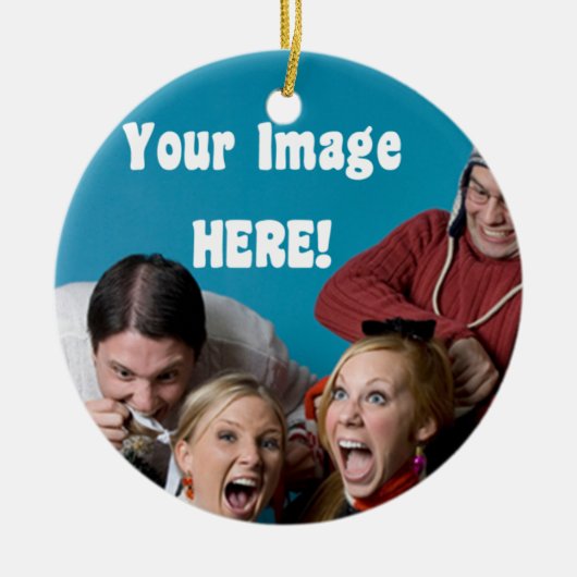写真クリスマスオーナメント セラミックオーナメント (正面)