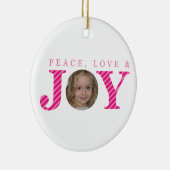 写真クリスマスオーナメント：：平和の愛と喜び5 セラミックオーナメント (右)