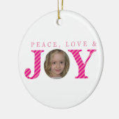 写真クリスマスオーナメント：：平和の愛と喜び5 セラミックオーナメント (左)