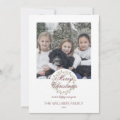 写真クリスマスカード水彩リース (正面)