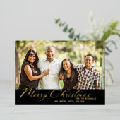 写真クリスマスカード カスタムホイル ホリデーカード 箔シーズンカード (立ち正面)