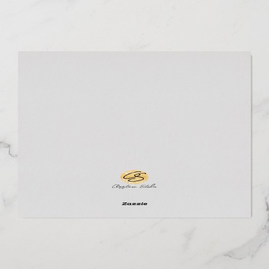 写真クリスマスカード カスタムホイル ホリデーカード 箔シーズンカード (裏面)