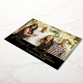 写真クリスマスカード カスタムホイル ホリデーカード 箔シーズンカード (回転した状態)