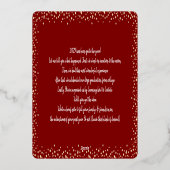 写真クリスマスサンクスサンクス感謝賛美の金ゴールド 箔シーズンカード (裏面)