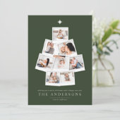 写真クリスマスツリー数々の写真の休日 シーズンカード (スタンド正面)