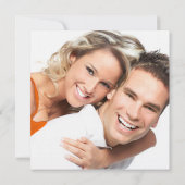 写真クリスマスバードケージウェディング日付を保存 招待状 (裏面)