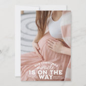 写真クリスマス妊娠の発表 シーズンカード (正面)