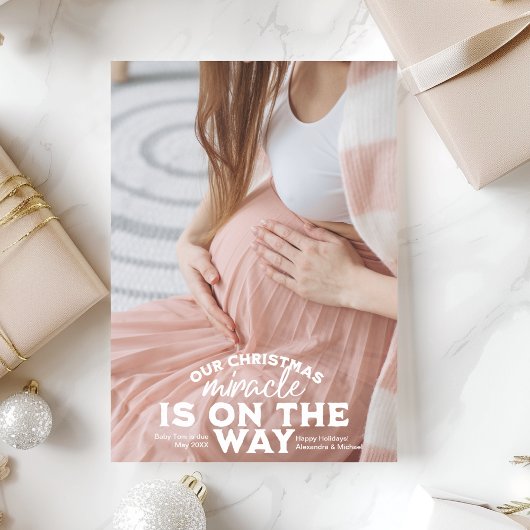 写真クリスマス妊娠の発表 シーズンカード