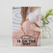 写真クリスマス妊娠の発表 シーズンカード (スタンド正面)