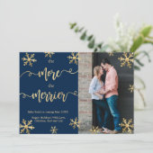 写真クリスマス妊娠告知カード海軍 案内状 (スタンド正面)