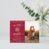 写真クリスマス妊娠告知カード シーズンポストカード (スタンド正面)