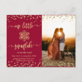 写真クリスマス妊娠告知カード シーズンポストカード (正面)