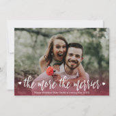 写真クリスマス妊娠告知カード 招待状 (正面)