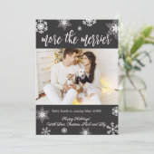 写真クリスマス妊娠告知カード 招待状 (スタンド正面)