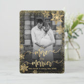 写真クリスマス妊娠告知カード 招待状 (スタンド正面)