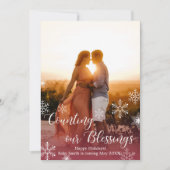 写真クリスマス妊娠告知カード 招待状 (正面)
