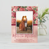 写真クリスマス妊娠告知カード 招待状 (スタンド正面)