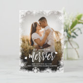 写真クリスマス妊娠告知カード 招待状 (スタンド正面)