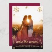 写真クリスマス妊娠告知カード 招待状 (正面/裏面)