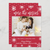 写真クリスマス妊娠告知カード 招待状 (正面/裏面)