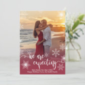 写真クリスマス妊娠告知カード 招待状 (スタンド正面)