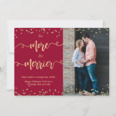 写真クリスマス妊娠告知カード 案内状 (正面)