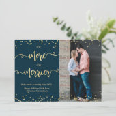 写真クリスマス妊娠告知カード 案内状 (スタンド正面)