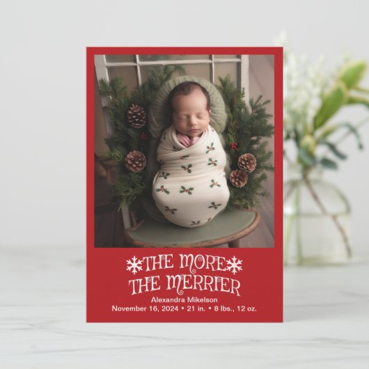 写真クリスマス誕生発表 シーズンカード (スタンド正面)