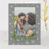 写真クリスマス カード (黄色い花)