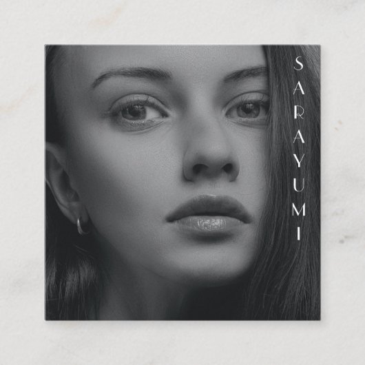 写真クリーンスクリプト写真プロフェッショナル スクエア名刺 (正面)